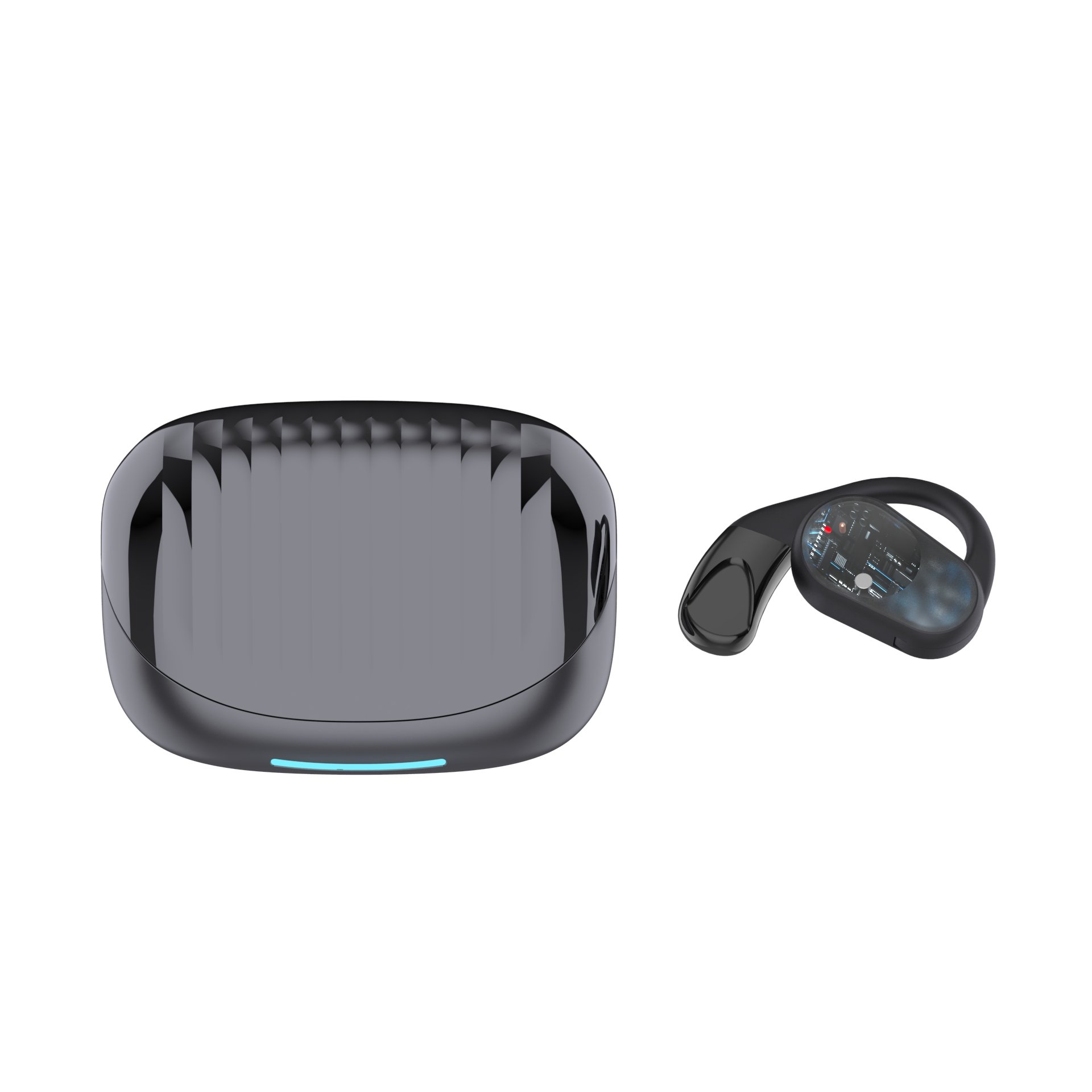 2023 OWS-90 TWS Wireless Earbuds Best Model Touch Digital Display Bluetooth Headsets for Gaming Sports Travel