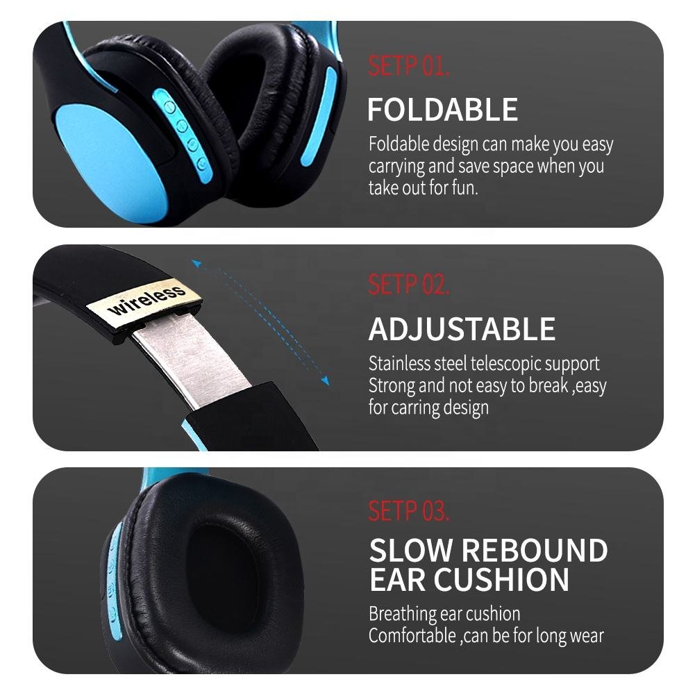 High Version BT Noise Cancelling Headphones MH3 TWS 5.0 True Wireless Earbuds Earphone Foldable Sports Gaming Headset