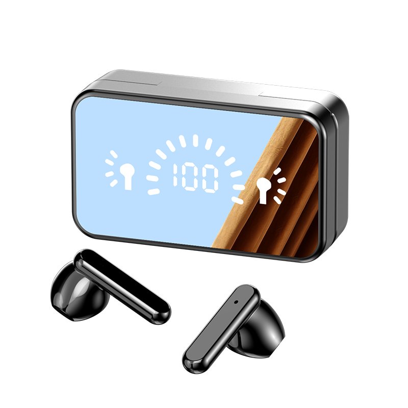 S20 Noise Cancelling TWS Earphones & Headphones Headset HiFi HD Call Mirror LED Display Wireless Stereo In-Ear Earbuds