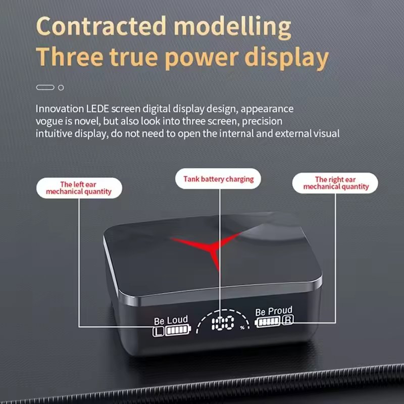 High Quality M90 pro TWS BT Earphones True Wireless Earbuds Noise Cancelling LED Display Gaming Headset Stereo Earbuds M90