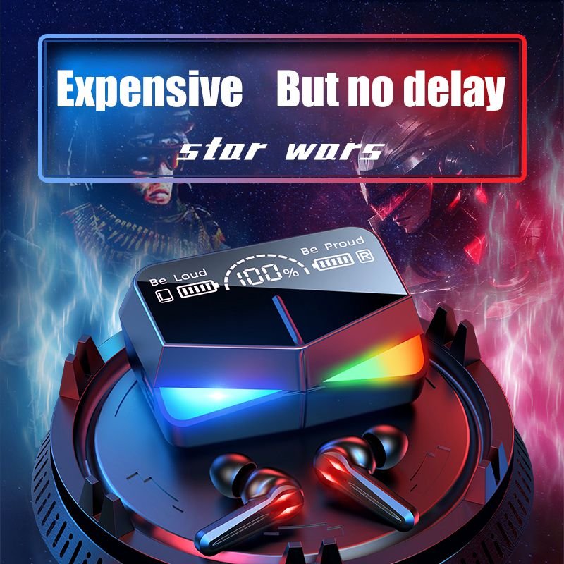High Quality Mirror Tws M28 Gaming Music Dual Mode Earbuds Stereo HiFi Sound Earphone Wireless Headset With 2000mah Powerbank