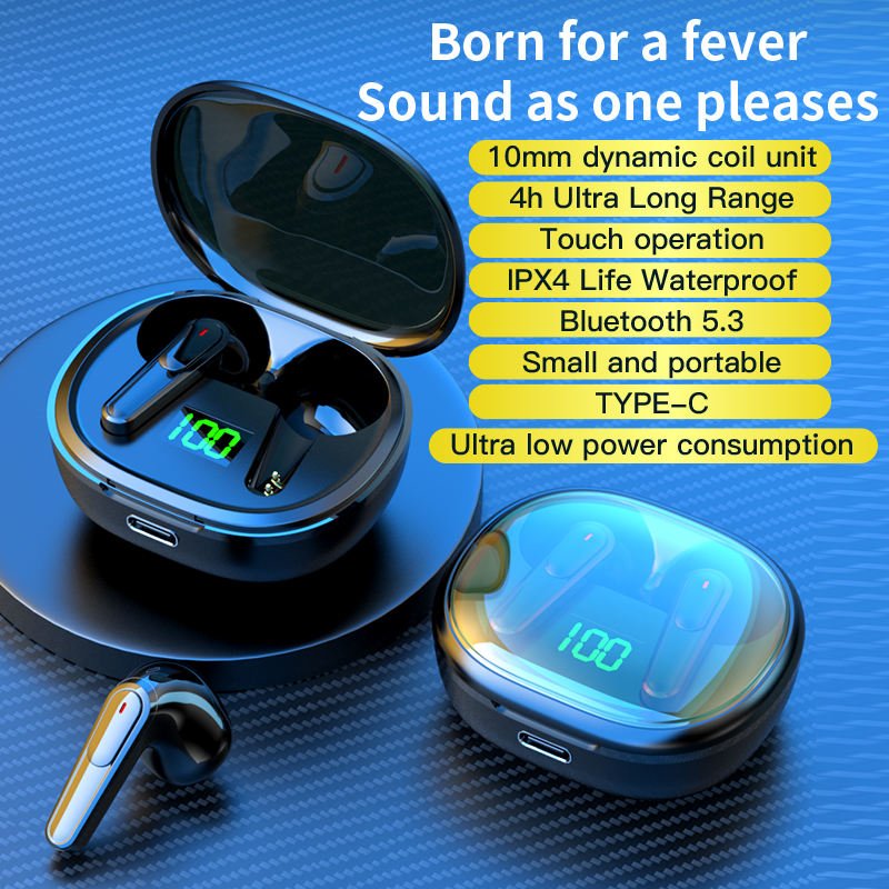 PRO 50 Tws Bt5.0 Wireless Earbuds Built-in Mic Wireless earphones Touch Enabled headphone headset gaming headset