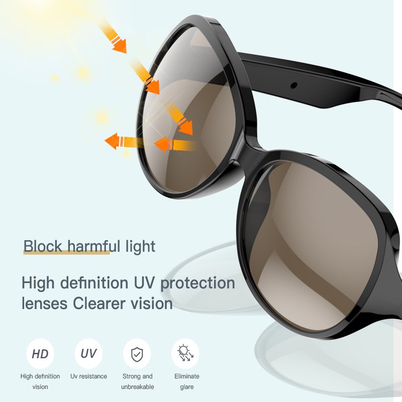 Trend 2024 New Electronics Fashion Luxury Travel Polarized Sunglass TWS Headset Wireless Earphones Smart Sunglasses Headphones