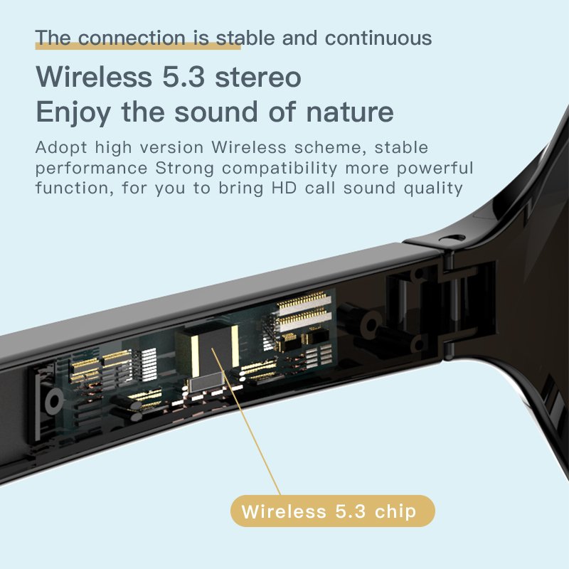 Trend 2024 New Electronics Fashion Luxury Travel Polarized Sunglass TWS Headset Wireless Earphones Smart Sunglasses Headphones