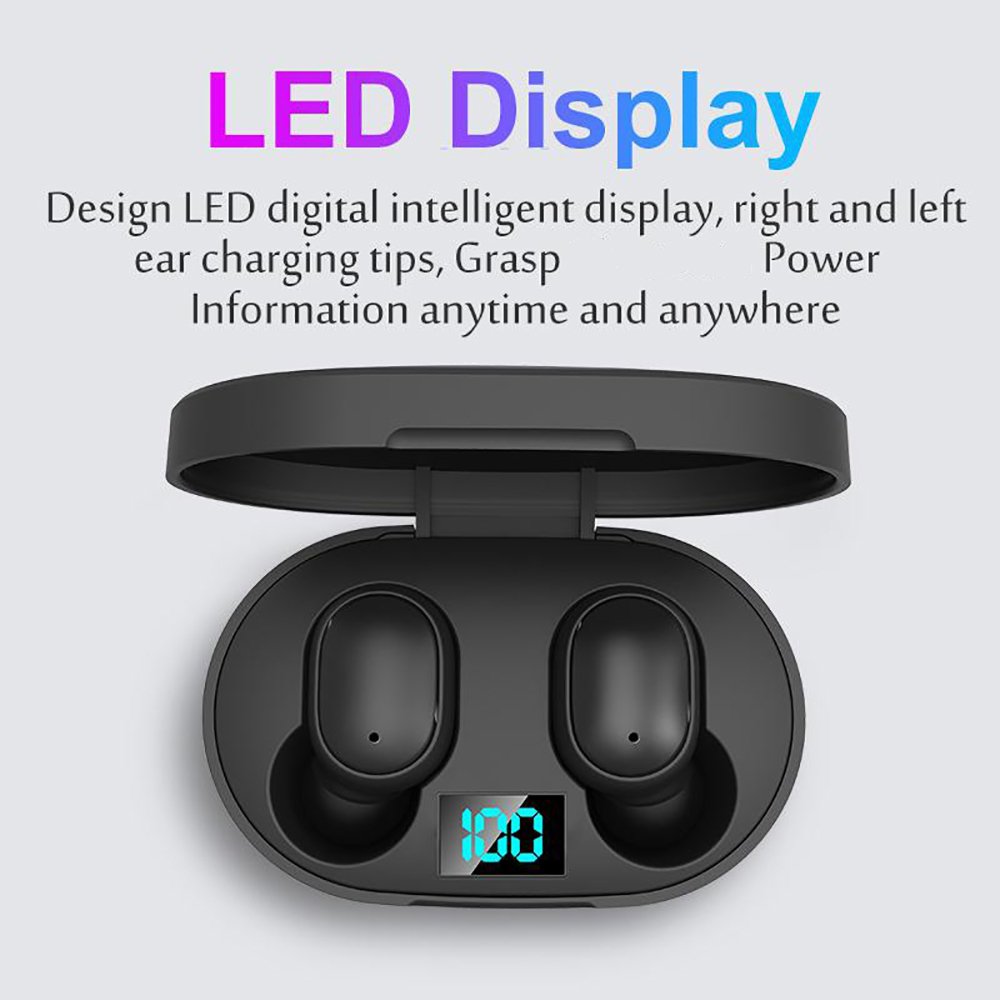 E6S TWS Bluetooth Headphones 5.0 True Wireless Earphone Noise Cancelling LED Display Handsfree Headset Earbuds auriculares