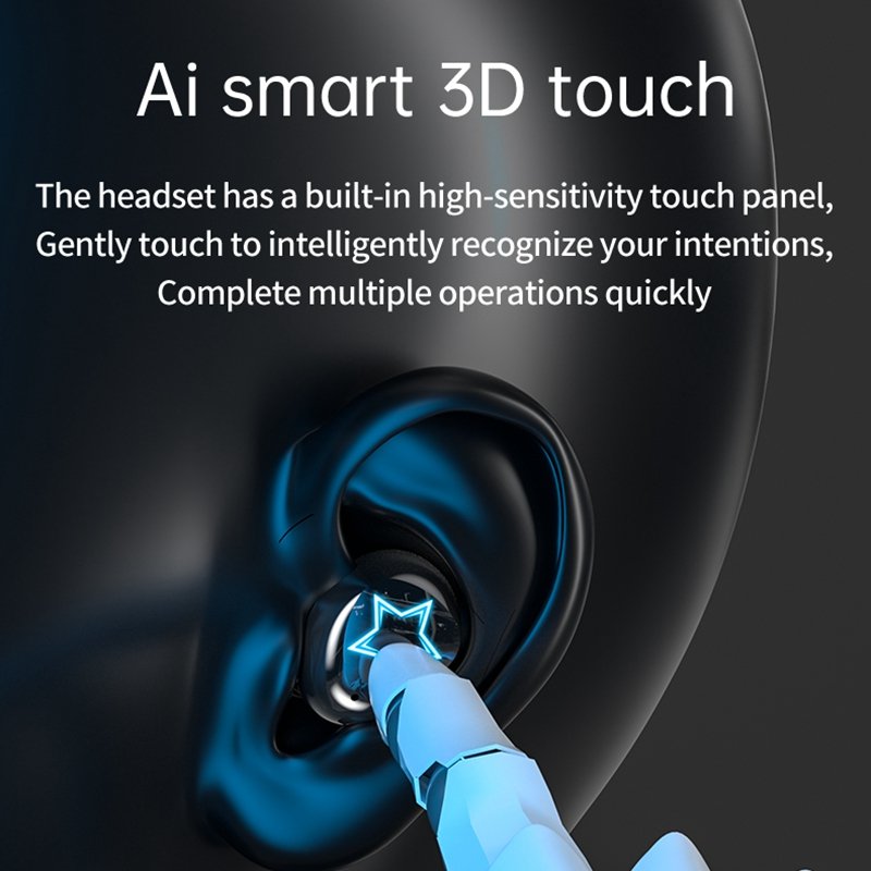 2024 New Tws AS-07 Audifono LED Light Noise Canceling Earbuds Wireless Gaming Tws In-ear Earphones Headphones for Smart Phones