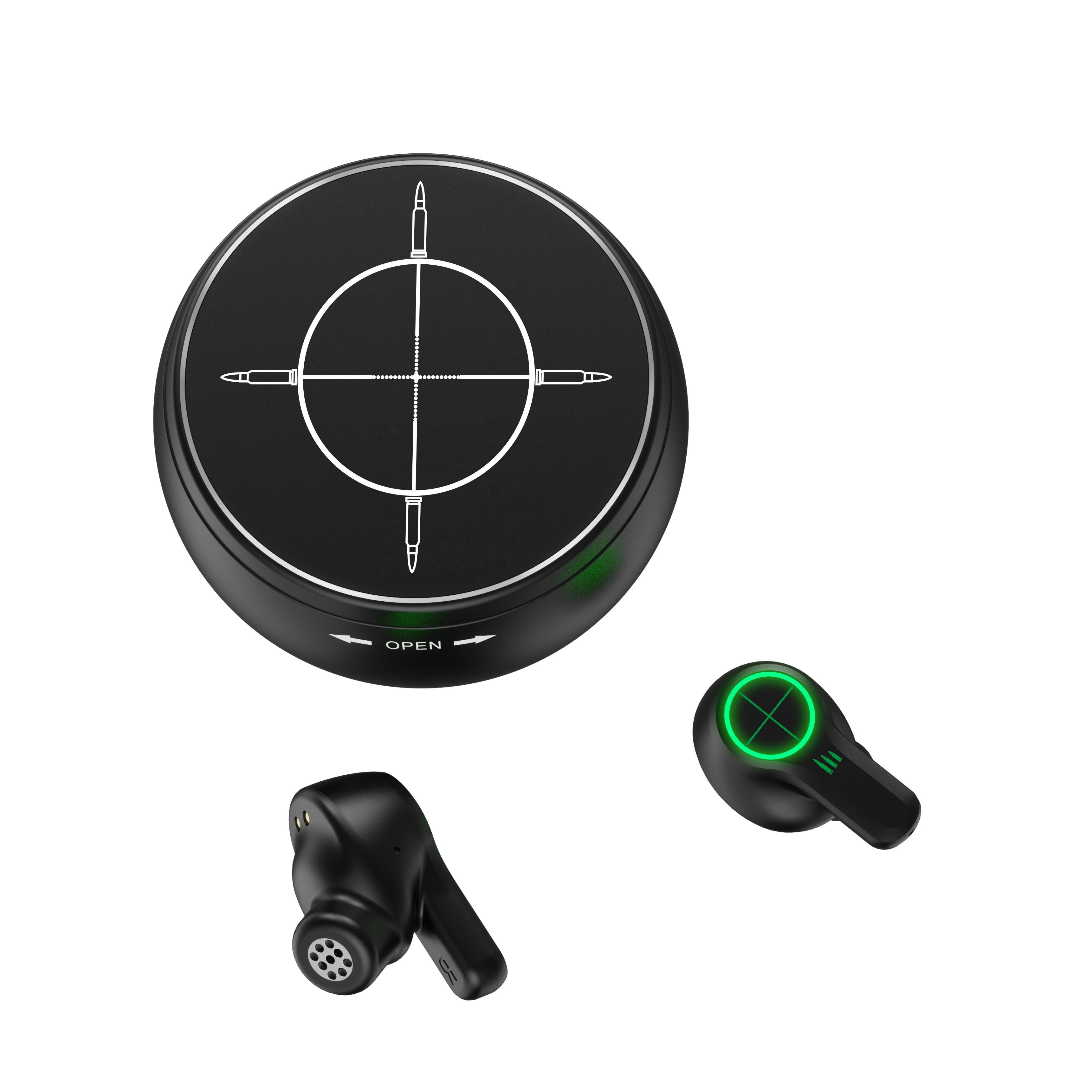 Sport TWS Earphone with Microphone BT 5.1 Earbuds Wireless Waterproof IPX5 Noise Cancelling Ear buds