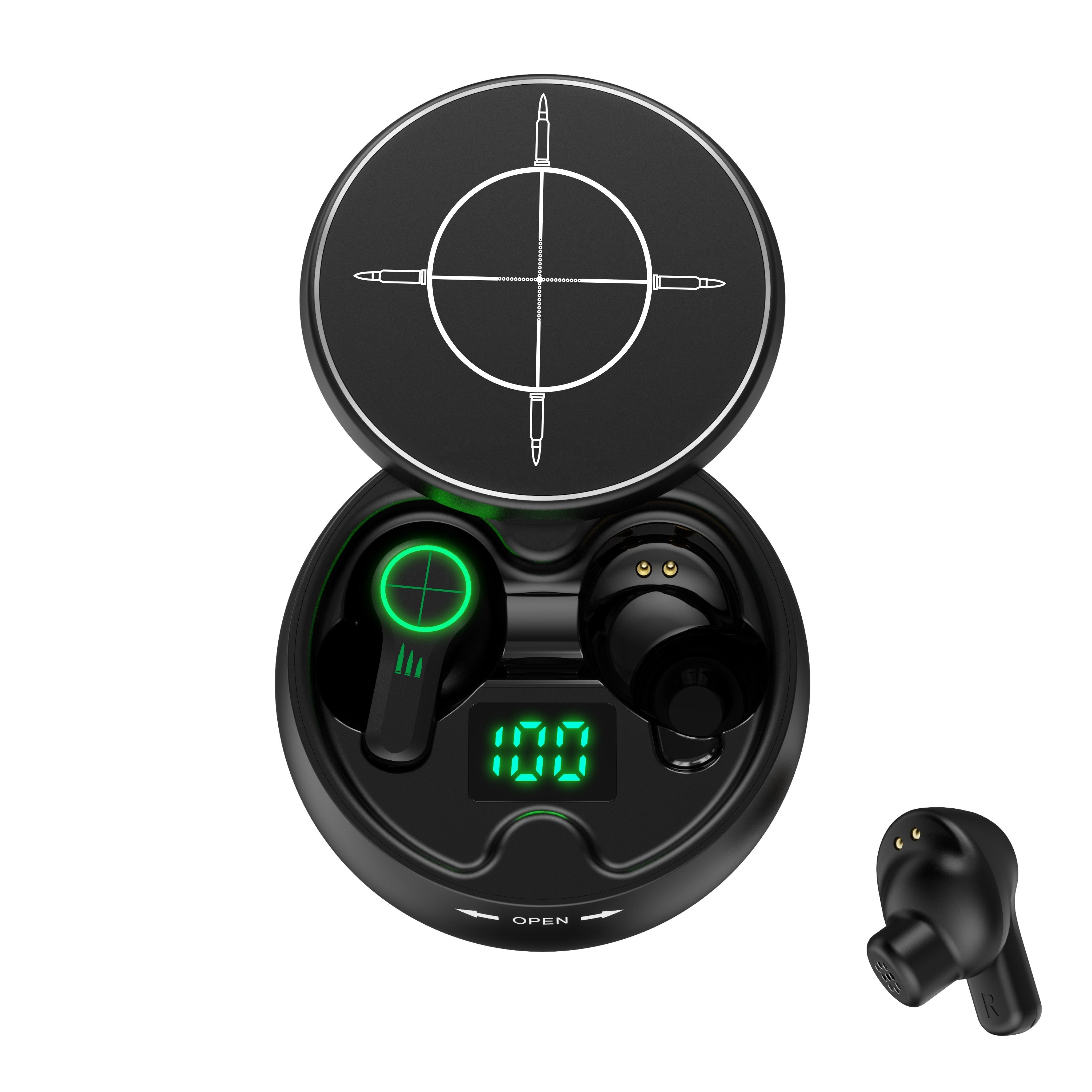Sport TWS Earphone with Microphone BT 5.1 Earbuds Wireless Waterproof IPX5 Noise Cancelling Ear buds