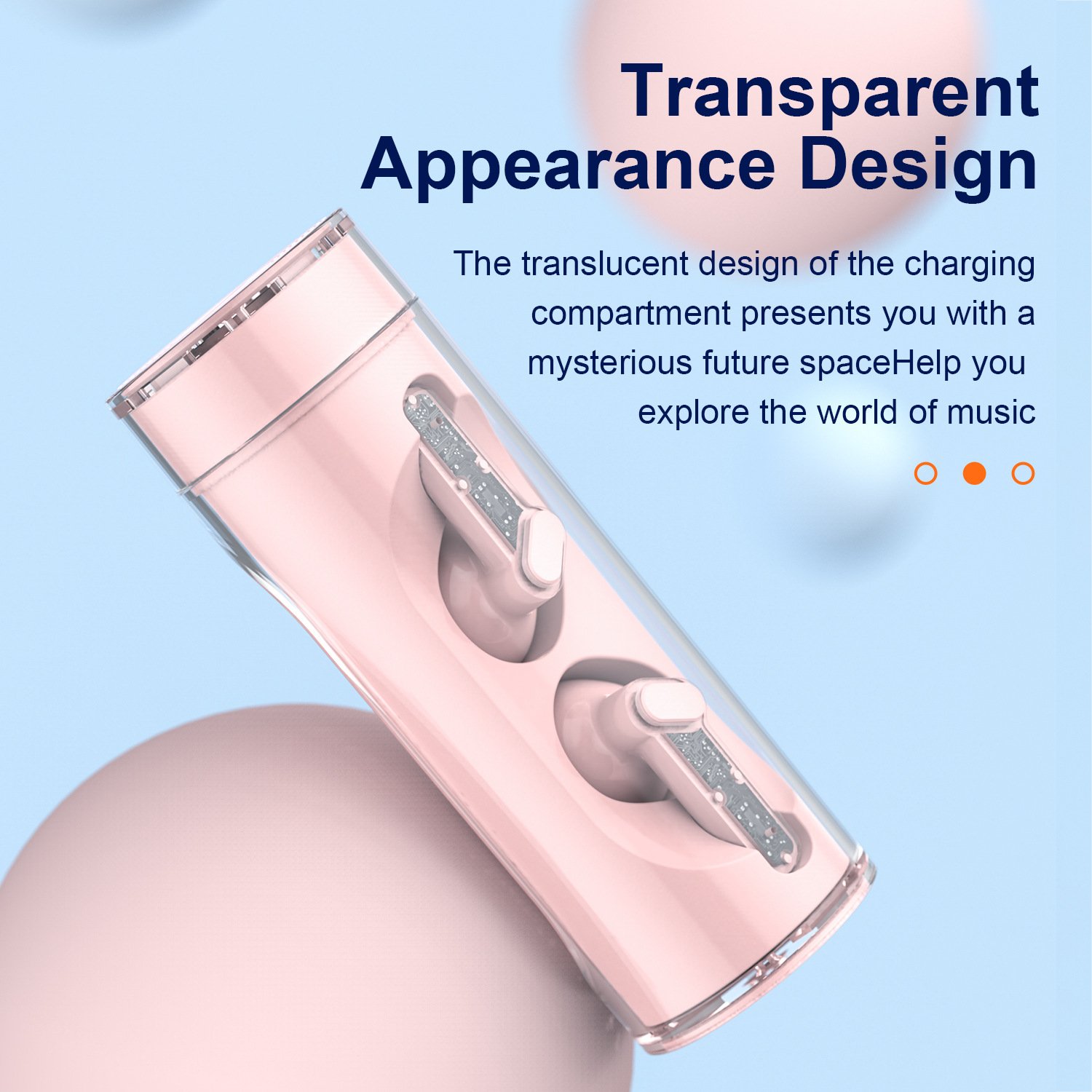 2024 New Products Music Audifonos Gaming In-ear Headphones ENC Noise Cancelling TWS Earphones for Apple Crystal Wireless Earbuds