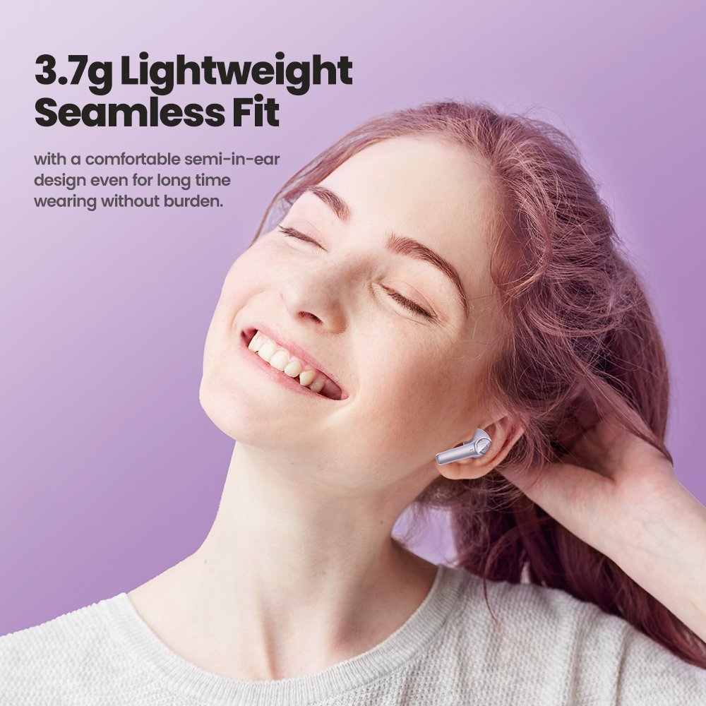 Toocki Transparent Case Design Blue Tooth Earphone ENC Tws Earbud Noise Cancelling Wireless Earphones For Phones