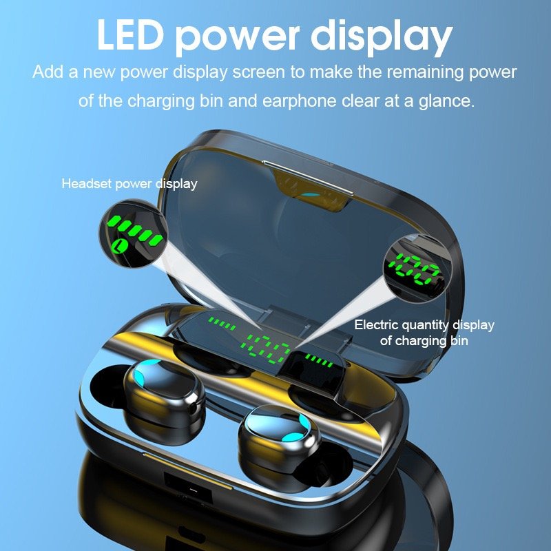 S11B Professional Acoustic Design LED Intelligent Digital Display Earbuds Comfortable Wear Noise Cancelling TWS Earphones