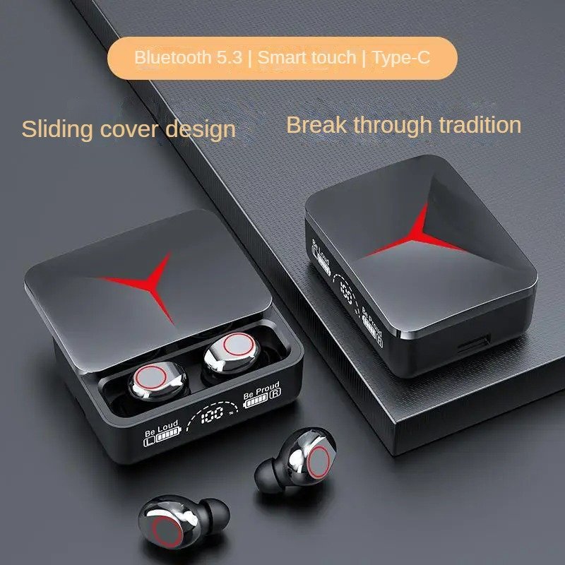 2024 New Product Wireless Earbuds Earphone M90 With Led Display Type C Gaming Headphones With Power Bank