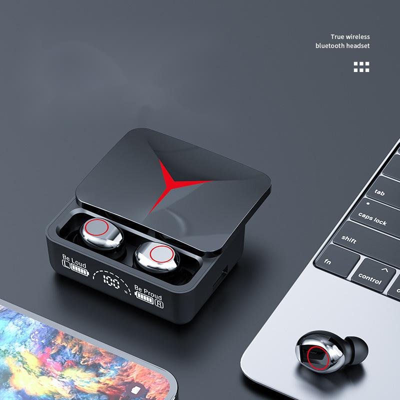 2024 New Product Wireless Earbuds Earphone M90 With Led Display Type C Gaming Headphones With Power Bank