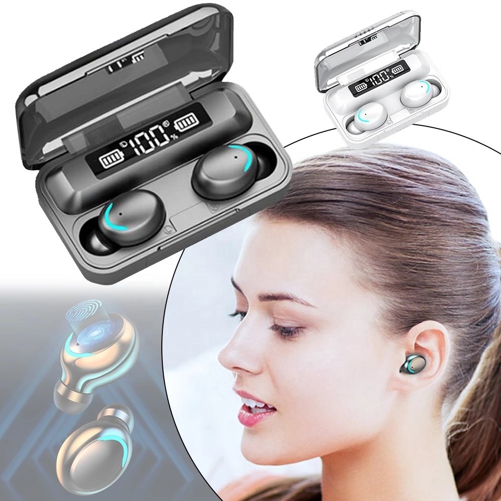 F9 5c in ear Stereo Wireless audifonos Earphones BT f9-5c TWS LED Display Headset Noise Reduction Headphone For iPhone