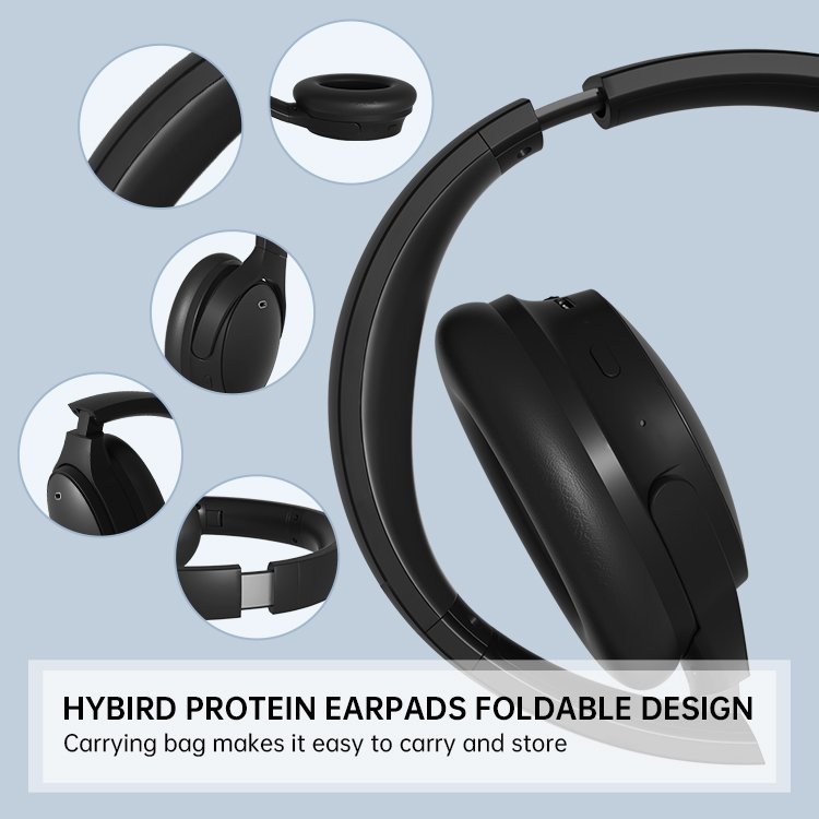 Wireless Bluetooth Headset Gaming Noise Over-Ear Headphone With Mic Earphones Tws & Headsets Anc Cancelling Over Ear Headphones
