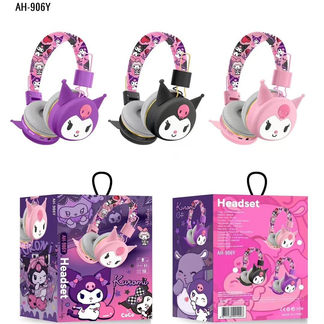 Cross-border foreign trade explosive headphone AH-906 series children's e-sports cute cartoon folding