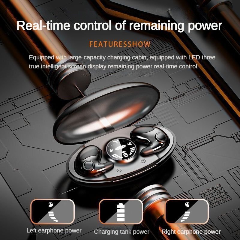 MD538 Invisible Sleep Wireless Earphones TWS Bluetooth 5.3 Headphone Hidden Earbuds IPX5 Waterproof Headset