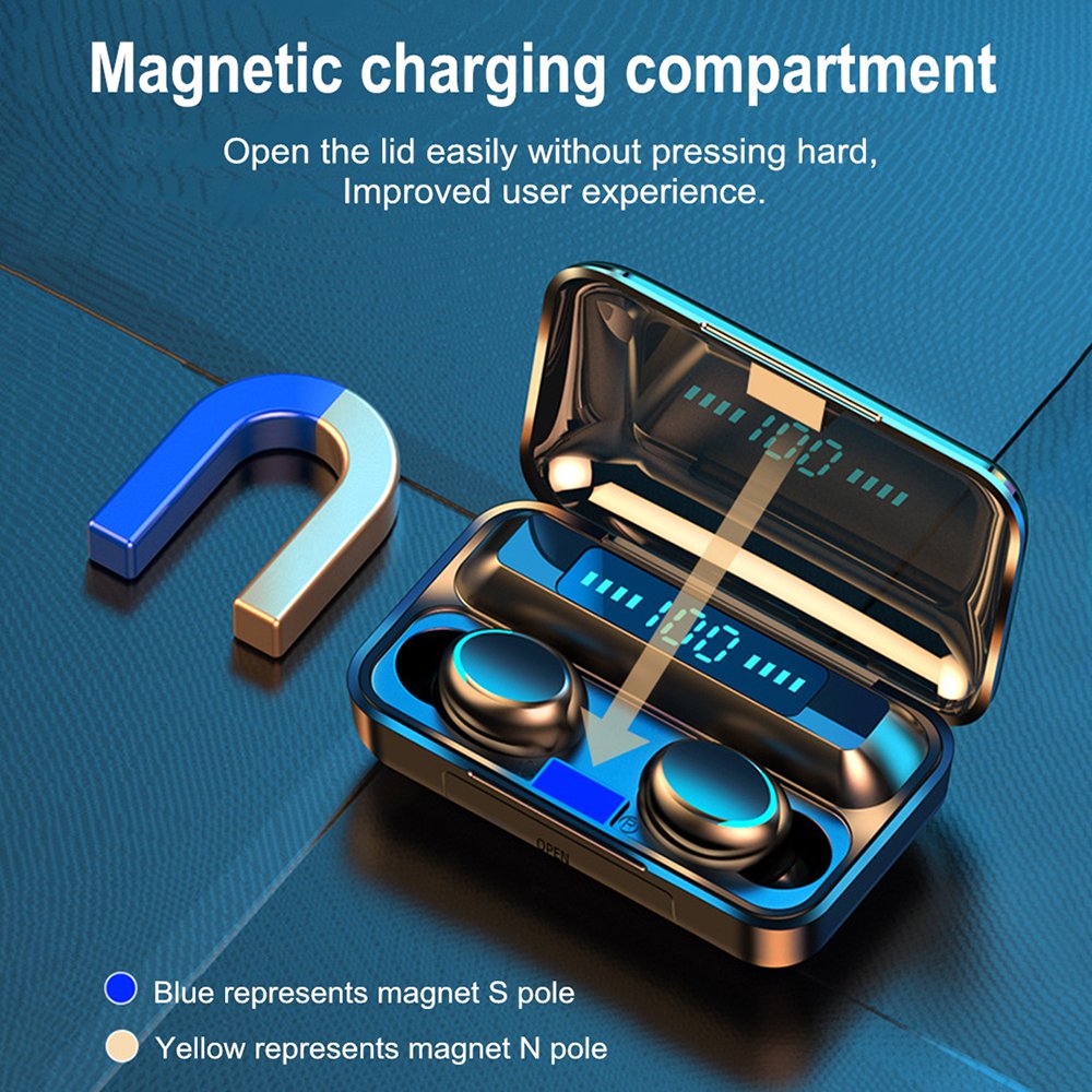 2200mAh IPX7 Noise Cancelling Wireless Headphone Earbuds TWS Touch Audifonos Earphone