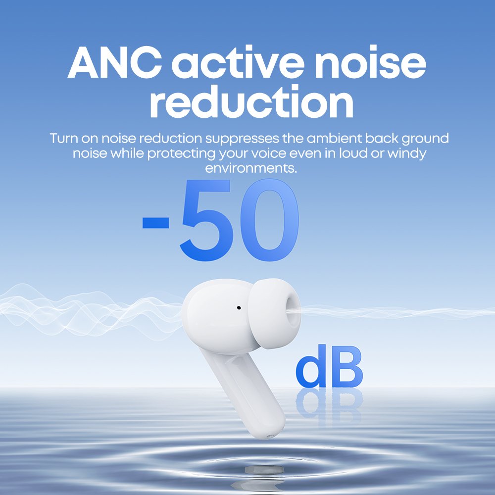 OEM Mobile Phone Accessories Handfree Earphone ANC ENC Wireless Earbud Bluetooth 5.4 Noise Cancelling TWS Earphones & Headphones