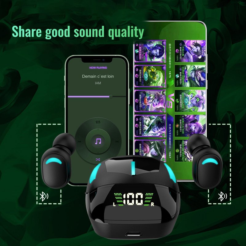 Gaming Earbuds Noise Cancelling headphone Without Delay TWS G7s Sport waterproof Game Earphone