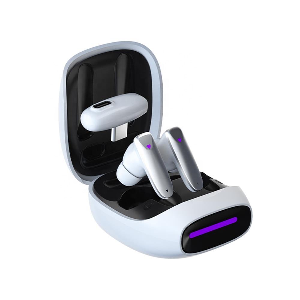 Gaming TWS Earbuds Dual Connection Headphones Low Latency Under 30MS 2.4G + Bluetooth Earphones USB-C Charging Port 2.4G Dongle