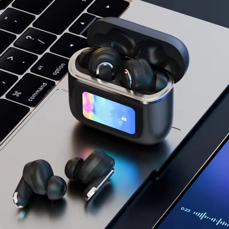 2024 Trending V8 Tws Wireless Earbuds Earphones Lcd Touch Screen Earbuds With Noise Cancelling Sport V8 Headset