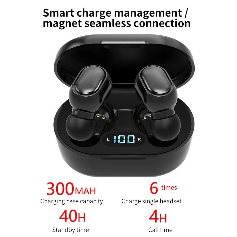 Cheap Tws Headphone Wireless E7s Earphone Mini Earbuds With Mic Charging Box Sport Headphone For Smart Phone E7S E6S
