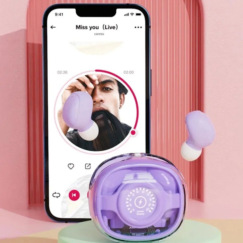 2024 New Arrival M26 Transparent Earbuds In-ear Headphones Wireless Ear Buds ENC Tws Cute Earphone For Girl
