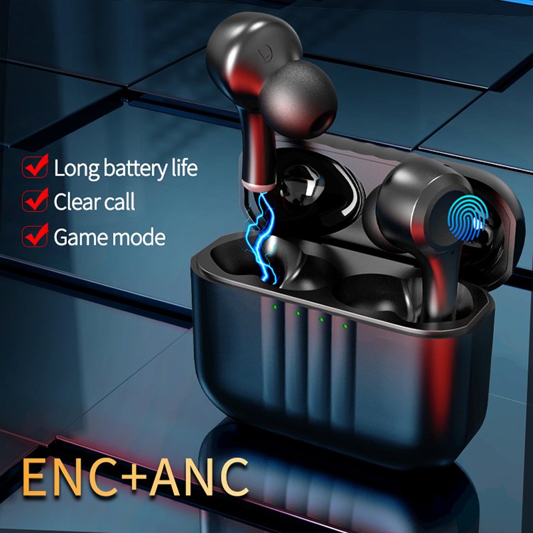 New Design ANC Active noise canceling -25db TWS Truly Wireless Earphone BT V5.1 Earbuds Headphone