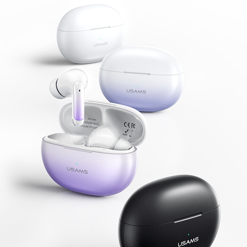 USAMS Wireless Noise Cancellation ENC TWS 5.3 Portable Mini Earbuds Headphone tws Earbuds Custom OEM earphones