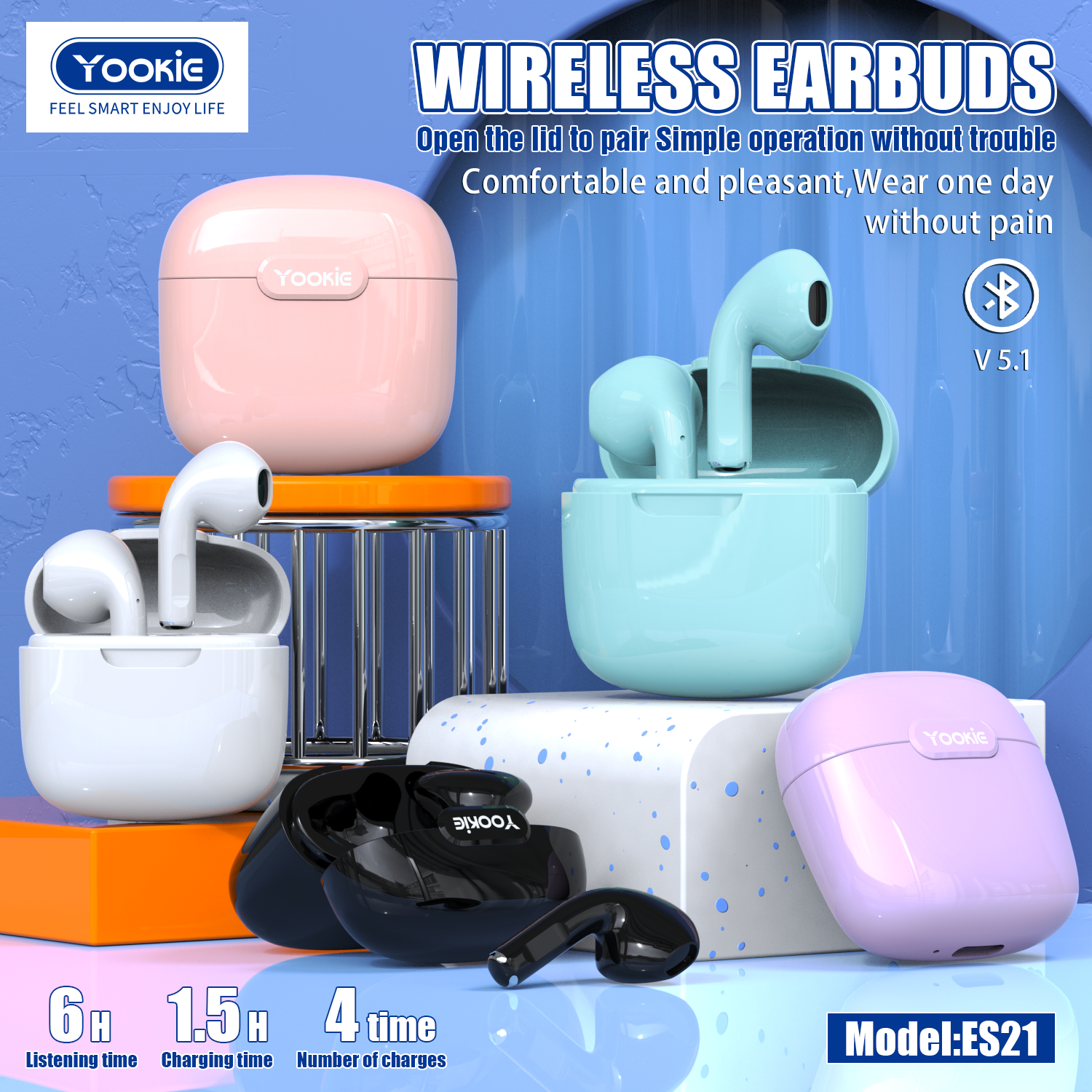 Trending amazon products wireless noise cancelling tws earphone for iphone