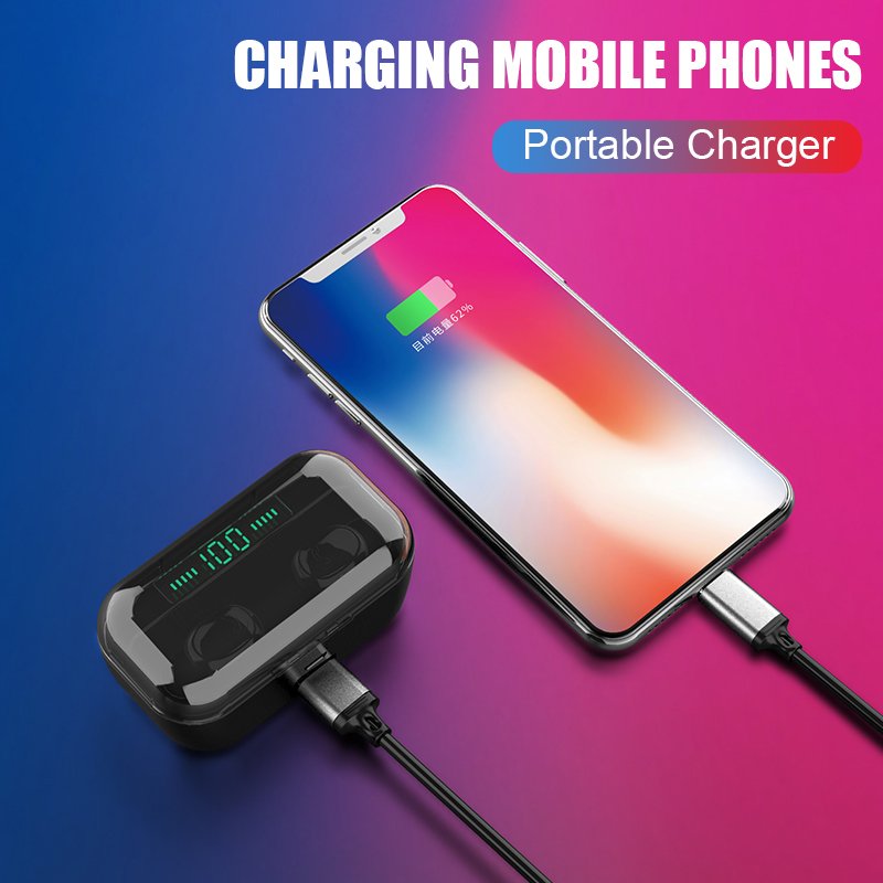 G6S Wireless Smart Digital Display LED Earbuds HD Call Charging Multi-Function Automatic Noise Cancelling TWS Earphones