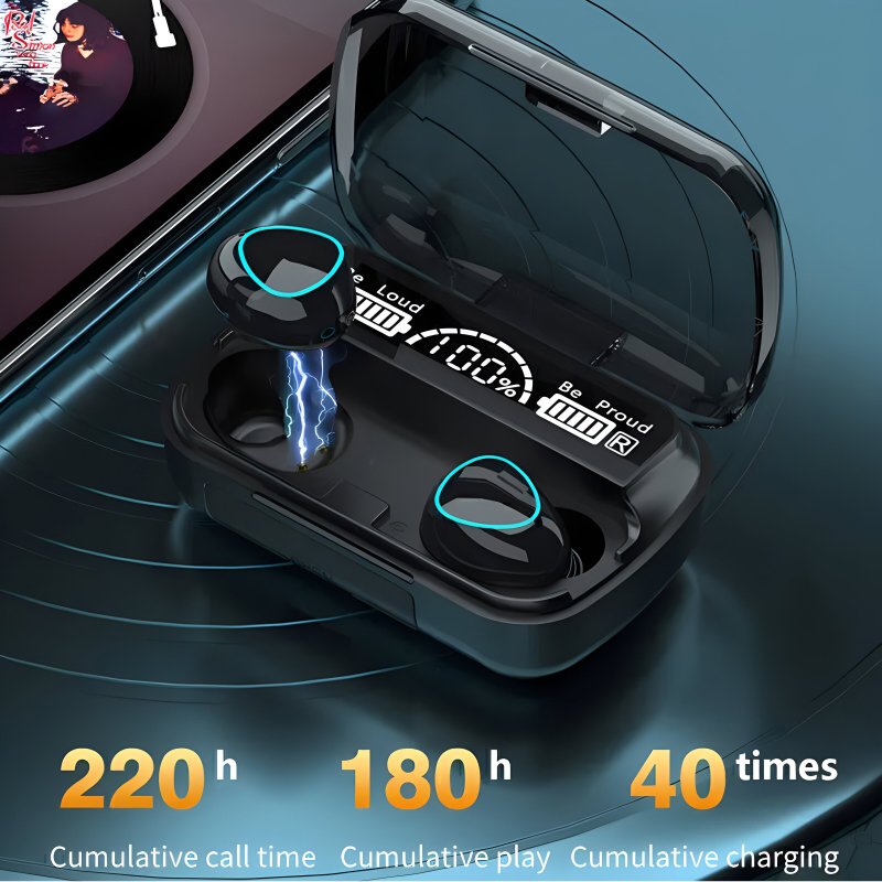 Top Quality IPX7 Waterproof M10 Wireless Earbuds Noise Cancelling TWS Earphones Headphones With LED Display
