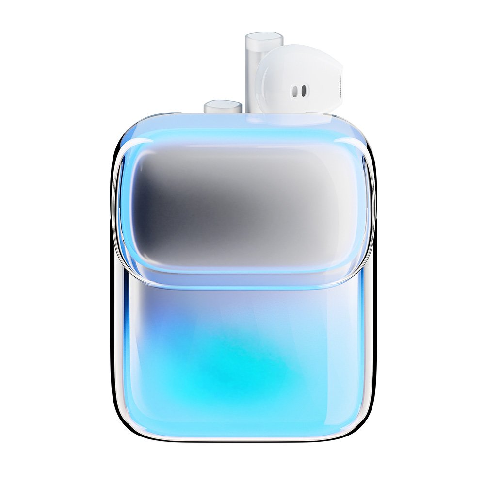 2024 New BT5.4 ANC ENC TWS Wireless Earbuds Noise Cancelling Blue Tooth In-Ear Headphones Transparent Flashing Light Earphone
