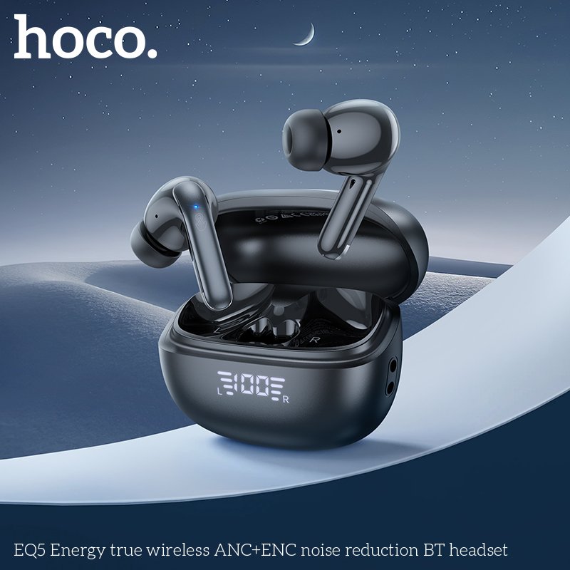 HOCO EQ5 ANC+ENC Noise Reduction Bluetooth earbuds Wireless earphones Sport stereo headset for apple Android Mobile phone