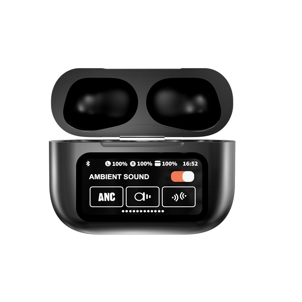 A9 pro Touch Screen TWS ANC ENC 2024 Earphone BT Call Headphone Noise cancelling A9pro True Wireless Earbuds with Touch Screen