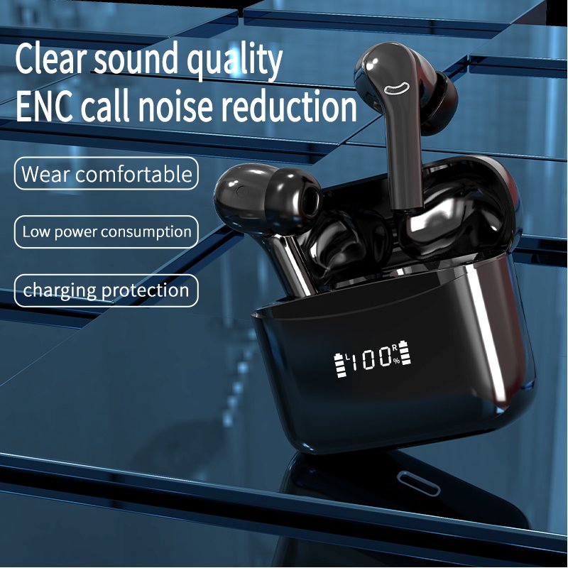 2023 New J5 Pro TWS Wireless BT Earphones Smart Touch ANC ENC Noise Reduction Waterproof Microphone with Music Headset