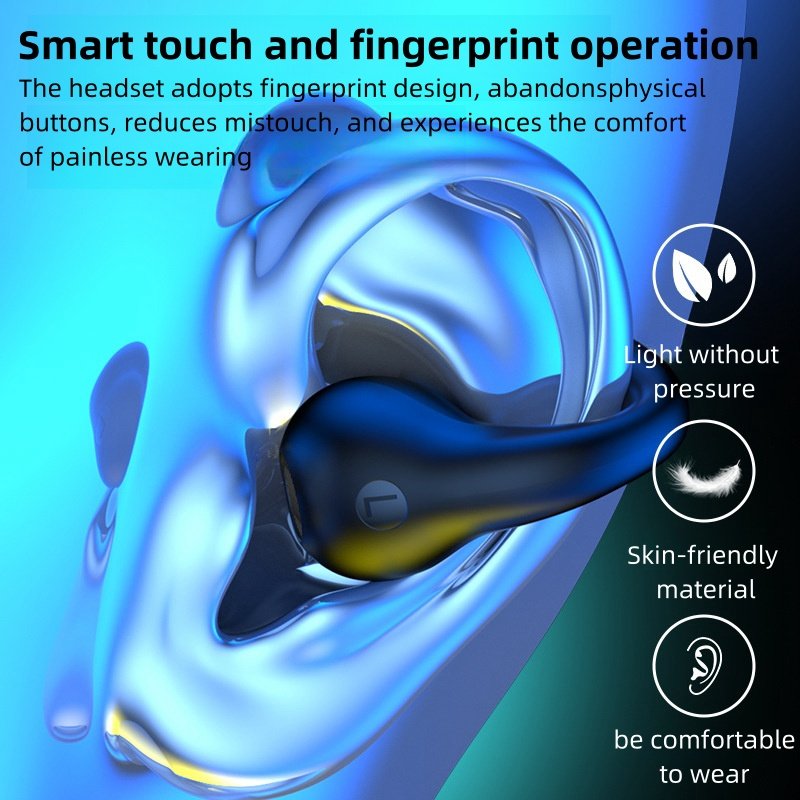Audifonos Bluetooth Earphone Sports Hifi Headphones Wireless Gaming Ear Clip Noise Cancelling Tws Earphones Headphones