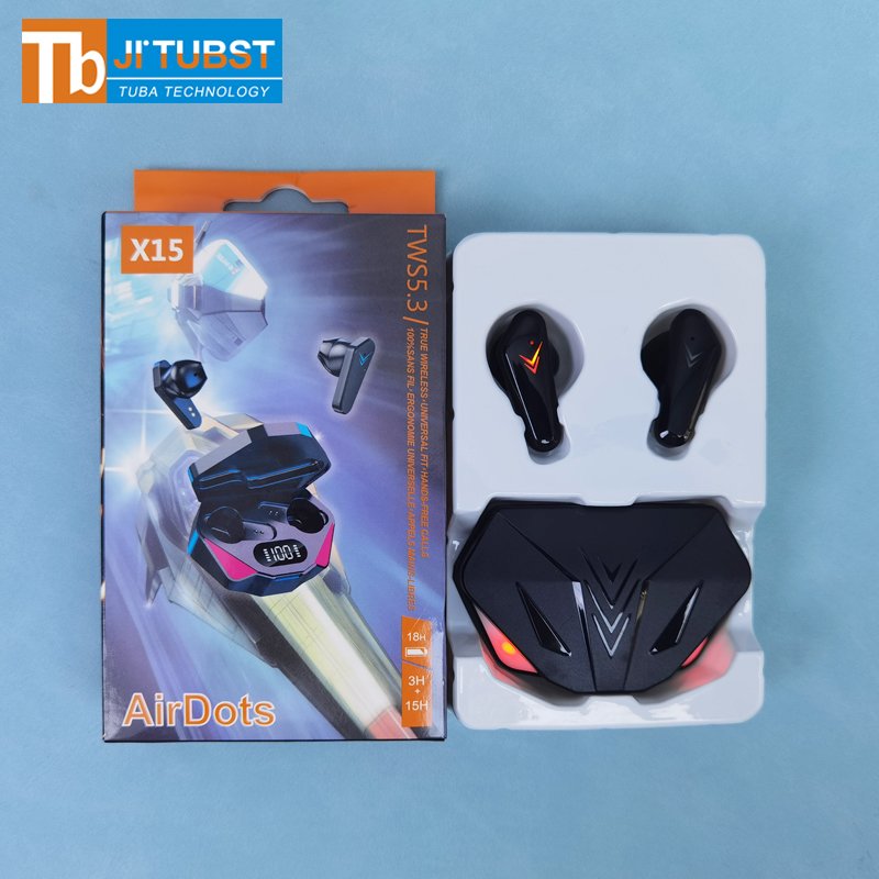 X15 New Gaming Headphones Wireless Earphones 5.0 TWS X15 LED Display Headset Gamer Fashion Earbuds the headset headphones