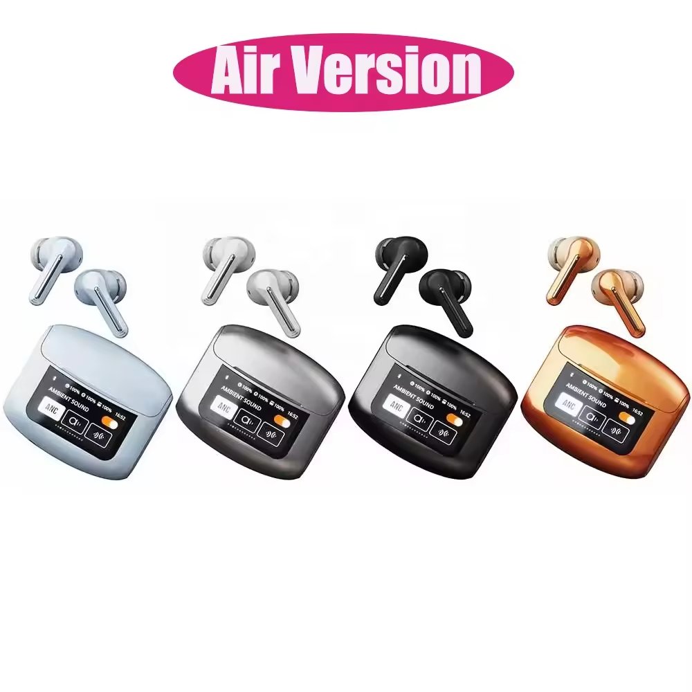 2024 HYX Air Version LED Full-Color Screen LCD Gaming in-ear Wireless Noise Cancelling Tws Earphones & Headphones