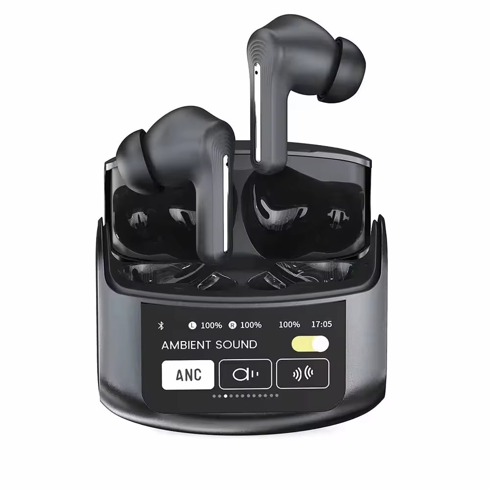 2024 HYX Air Version LED Full-Color Screen LCD Gaming in-ear Wireless Noise Cancelling Tws Earphones & Headphones
