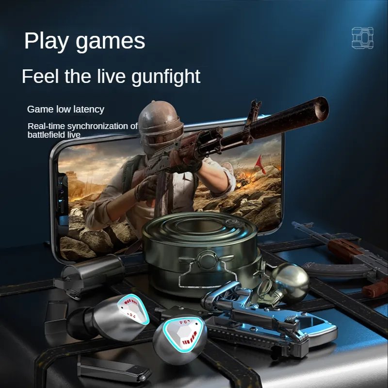 M45 tws earphones HIFI true wireless stereo small touch control digital LED display noise cancelling earbuds