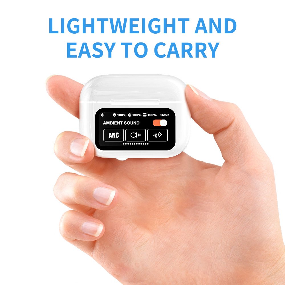 Best Price Hot Selling A9 Pro 2024 Model TWS ANC Earphones With Intelligent Touch Display Screen