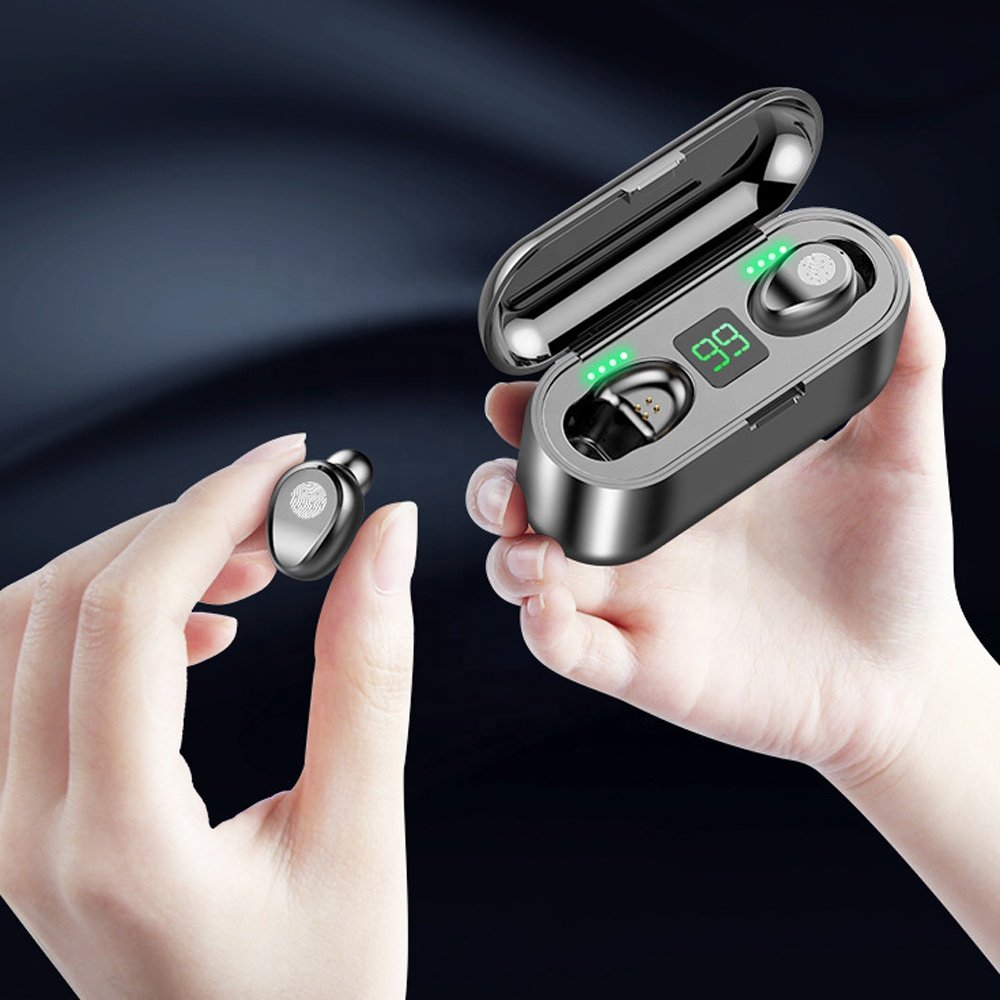 Trending products new arrivals Earphone F9 5.0 tws blue tooth earbuds