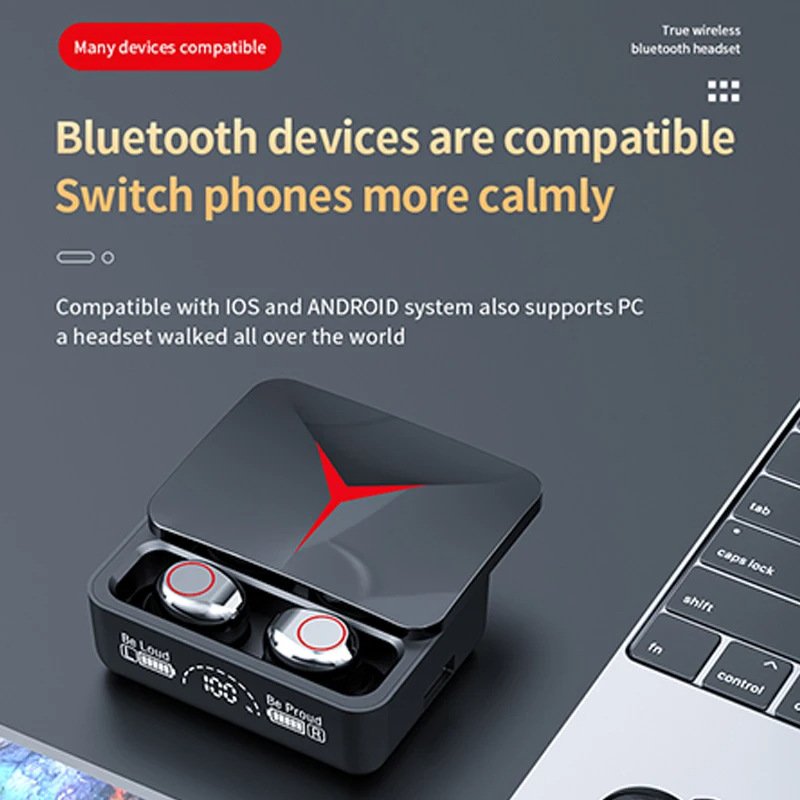 ipx7 waterproof earbuds headband headphones wireless earplug headset earphones headphones tws gaming headphones with mic M90PRO