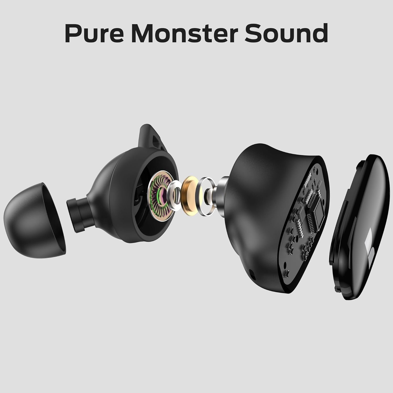 Monster N-Lite 206 ENC smart blue tooth5.4 in-ear hd clear call headphones comfortable fit IPX5 waterproof gaming earbuds