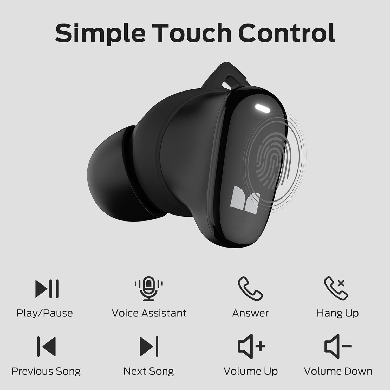 Monster N-Lite 206 ENC smart blue tooth5.4 in-ear hd clear call headphones comfortable fit IPX5 waterproof gaming earbuds