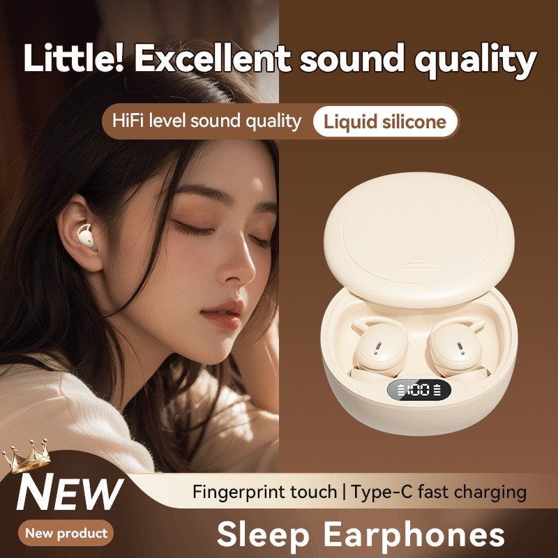 M73 Factory Wholesale Sleep Earphones High Fidelity Sound Quality Headphones Mini True Wireless M73 LED Power Digital Display