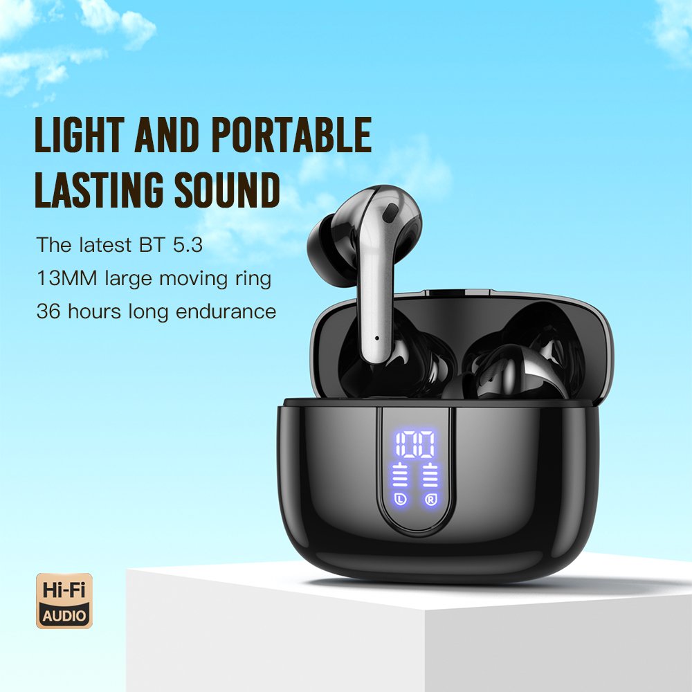 2024 New LED Full-Color Screen TWS Earbuds with 2 Microphones Noise Cancelling Headphones the Most Popular Newest Earphones