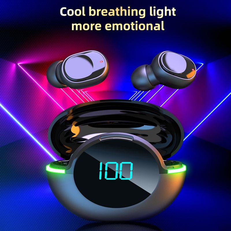 New Y80 Tws Mini In-ear Headphones LED Digital Display Low Latency Blue Tooth Earphones Wireless Game Earbuds